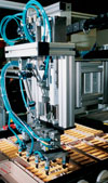 A comprehensive Festo-equipped handler in operation